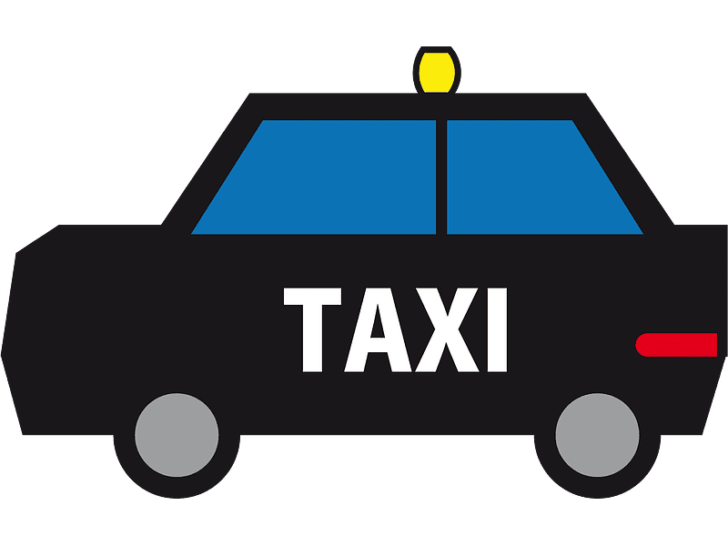 タクシー透明イラスト画像 2