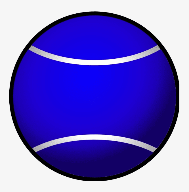 青いテニスボールのイラスト イラスト