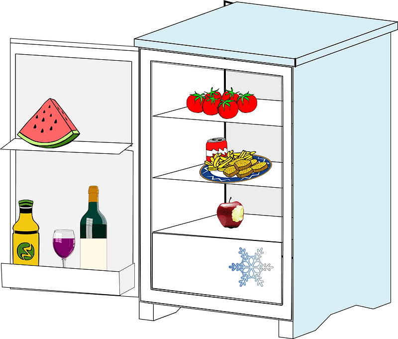冷蔵庫のイラスト 透明 ダウンロード