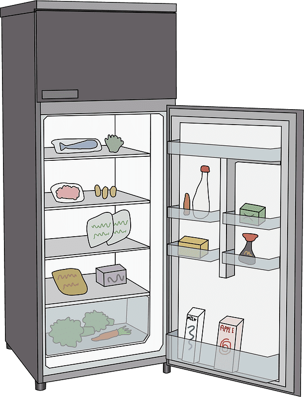 冷蔵庫のイラスト透明写真 4