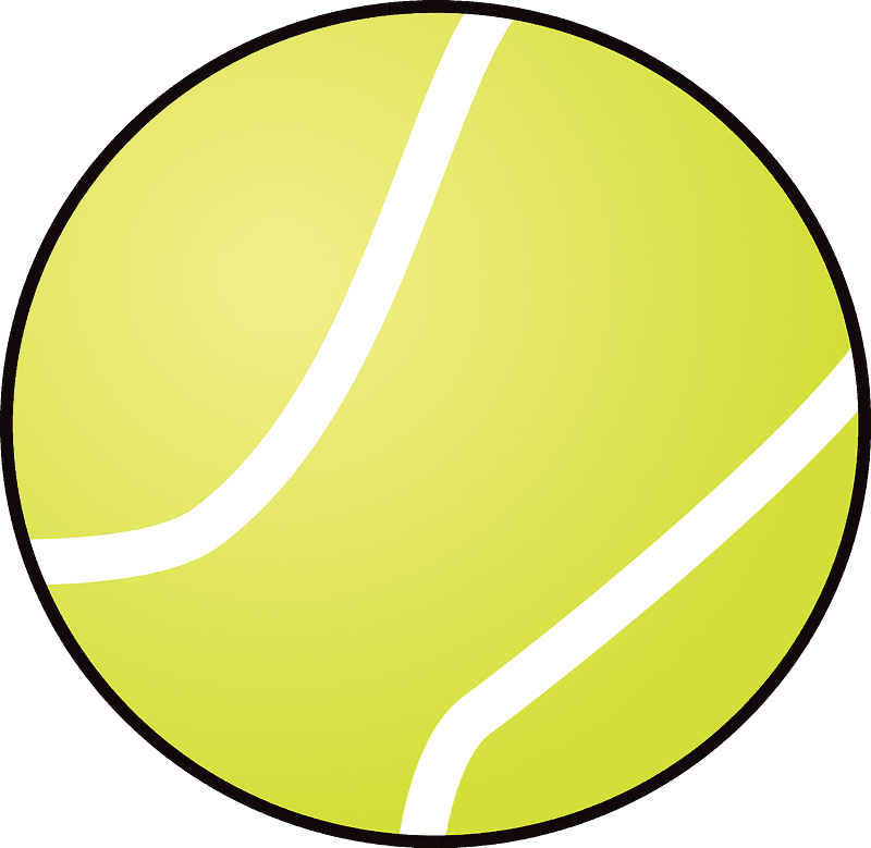 テニスボールのイラストの透明画像 イラスト