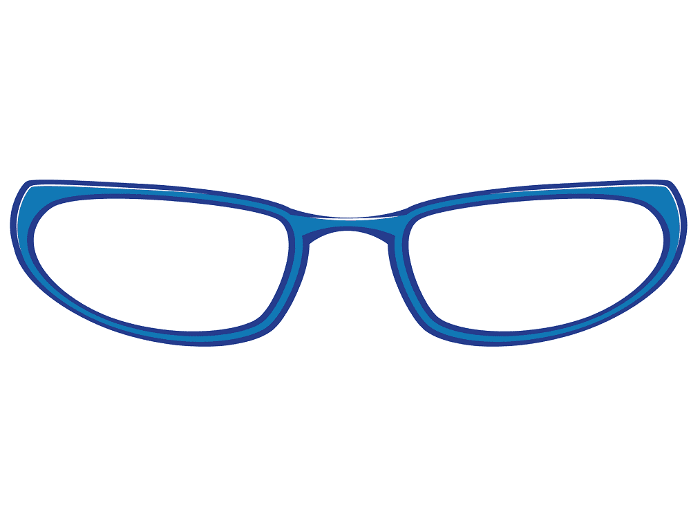 青いメガネのイラスト