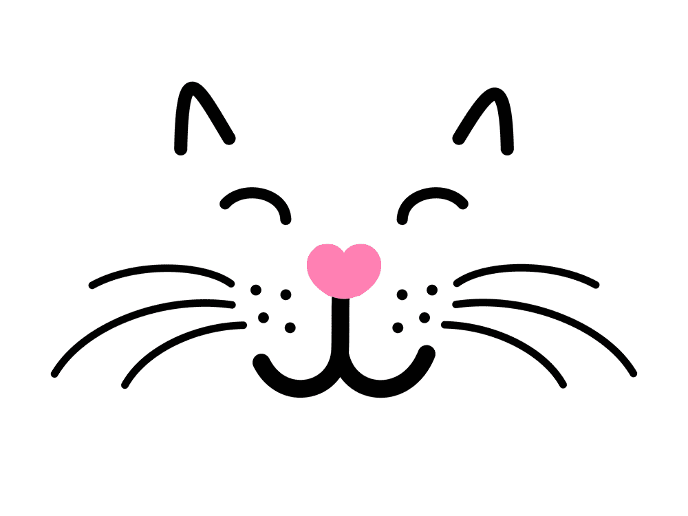 かわいい猫の顔イラスト PNG