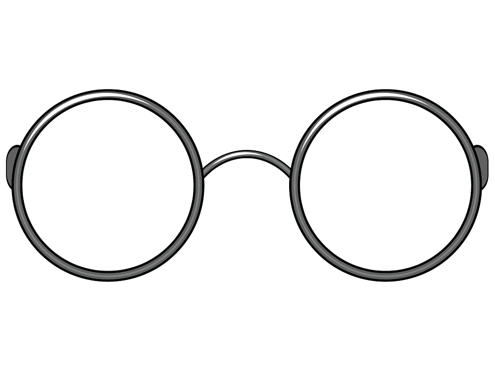 丸メガネのイラスト