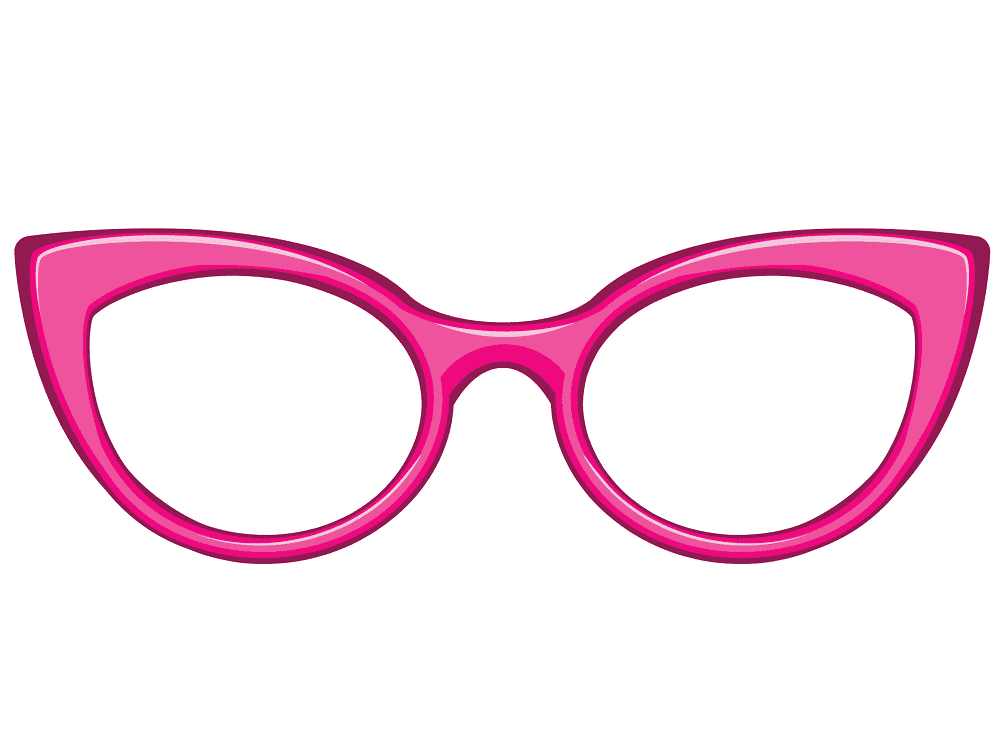 ピンクのメガネのイラスト