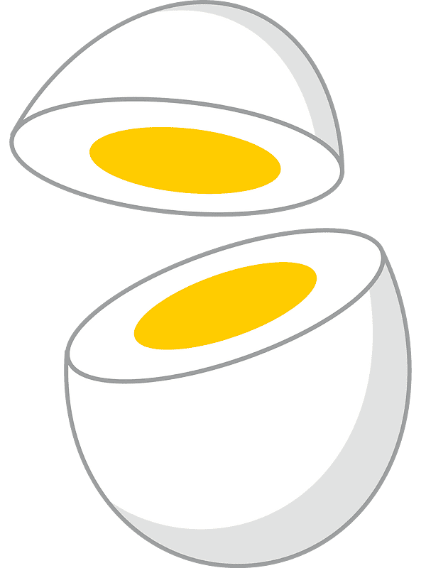 ゆで卵のイラスト イラスト