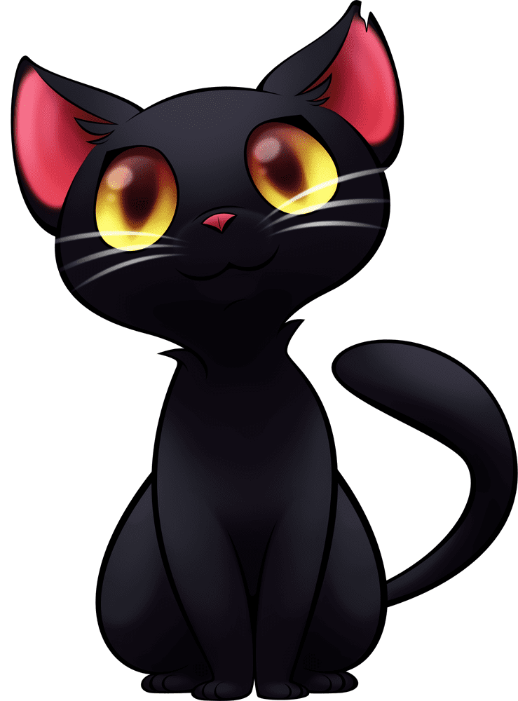 かわいい黒猫のイラスト PNG イメージ イラスト