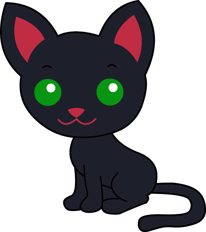 黒猫 イラスト画像 2 イラスト