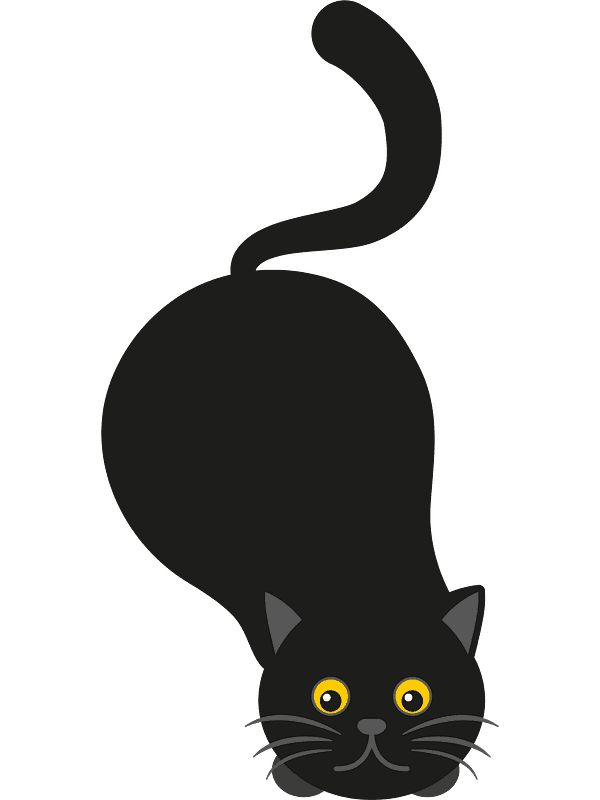 黒猫のイラスト 透明 ダウンロード イラスト