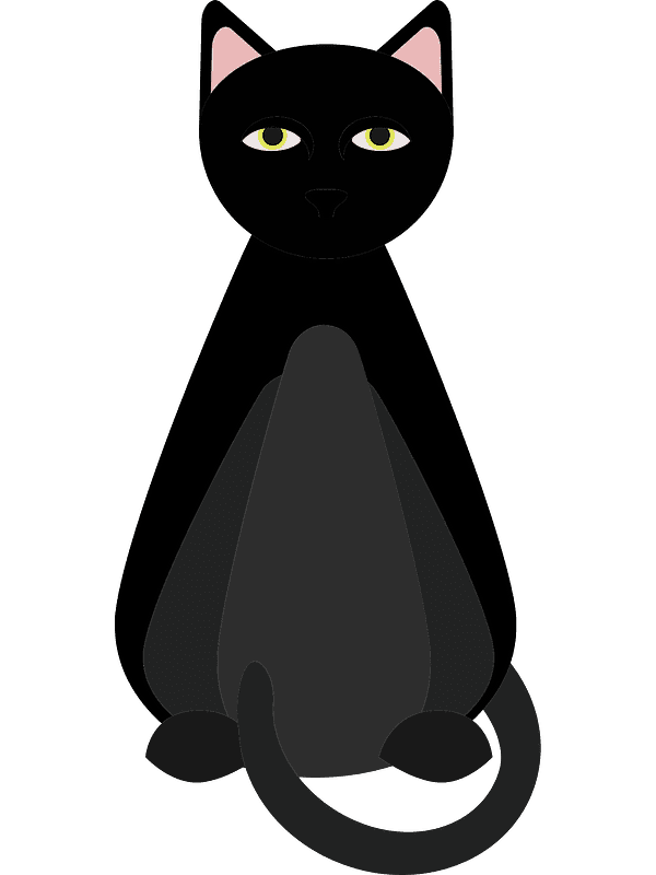 黒猫のイラスト 透明背景 2 イラスト