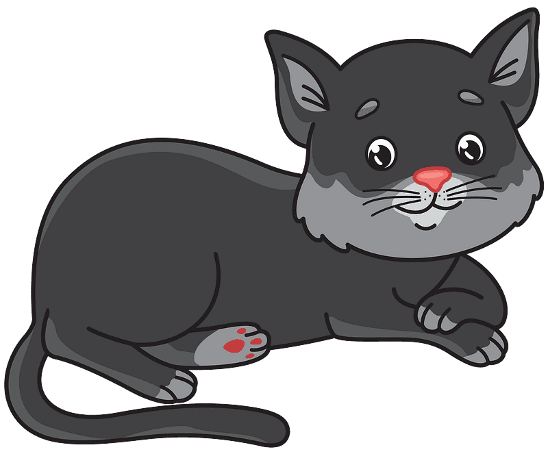 黒猫のイラスト 透明背景 6 イラスト