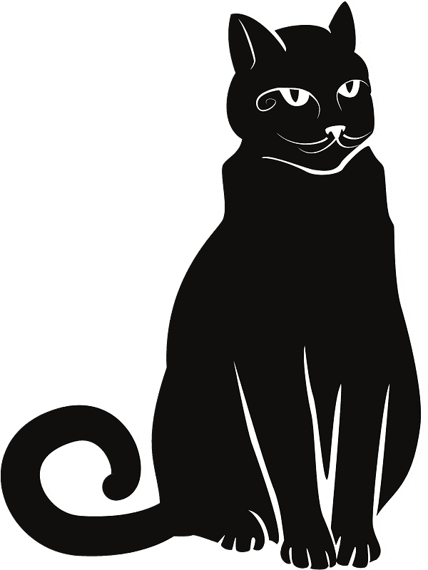 黒猫のイラスト 透明背景 8 イラスト