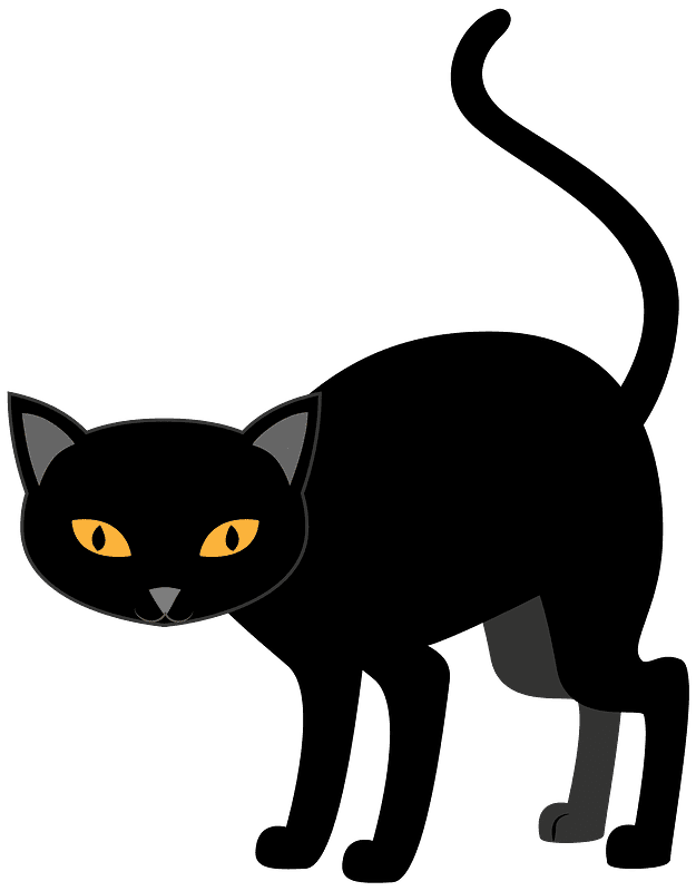 黒猫のイラスト 透明背景 9 イラスト