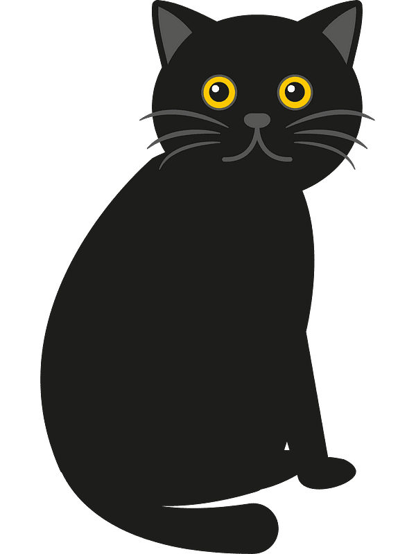 無料の黒猫のイラストシンプル イラスト