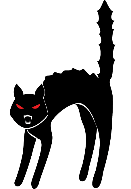 怒った黒猫のイラスト イラスト