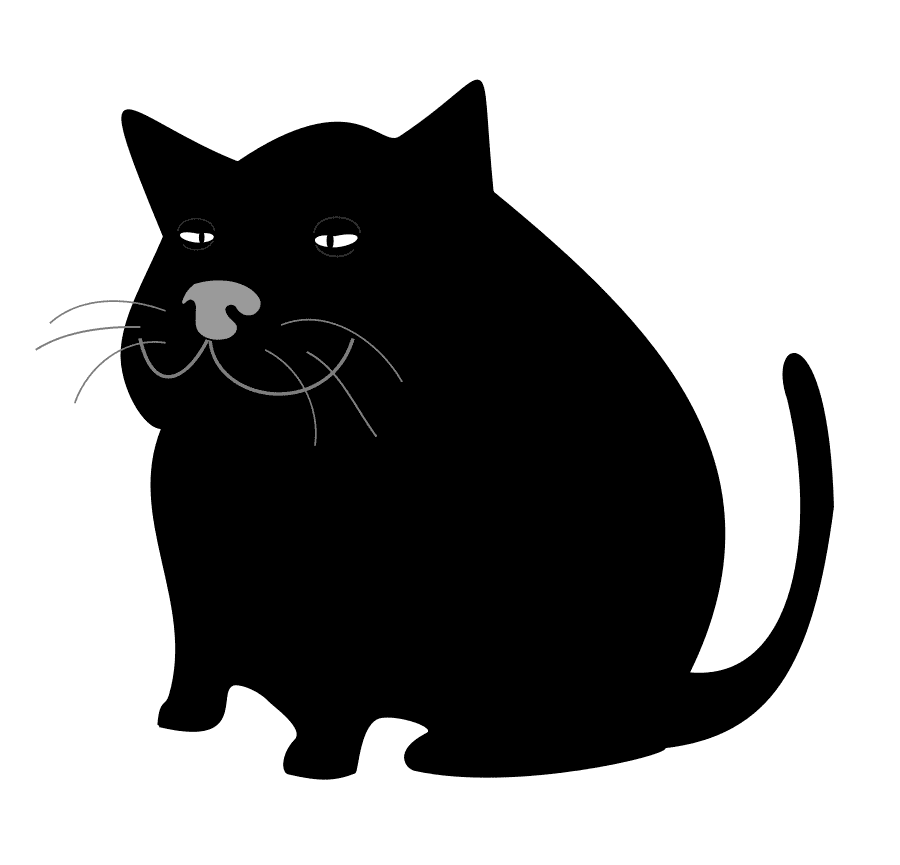 面白い黒猫のイラスト イラスト