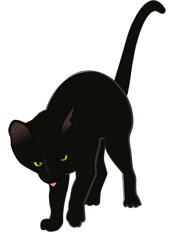 疲れた黒猫のイラスト画像 イラスト