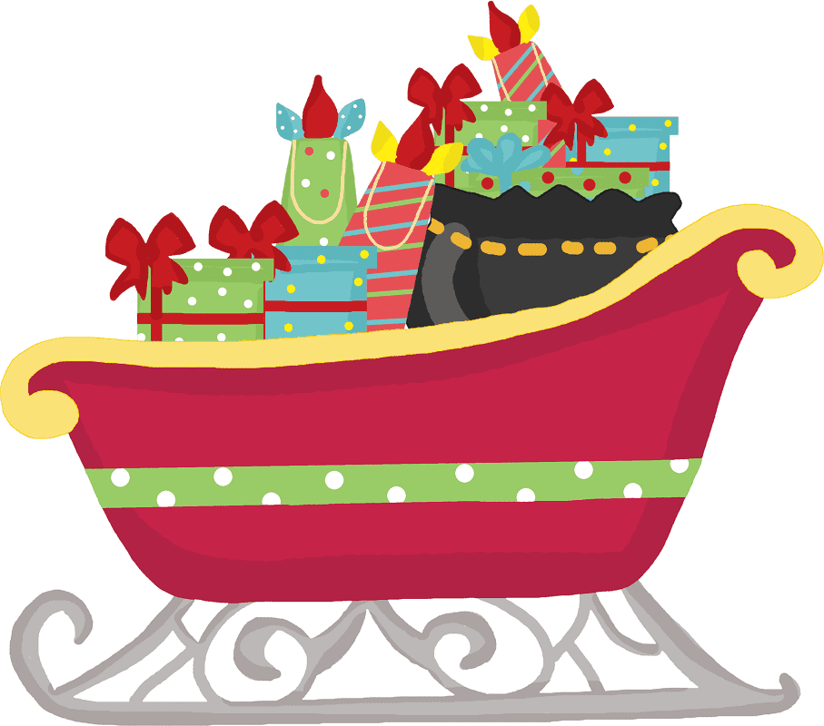 サンタのそりのイラスト無料写真 2 イラスト