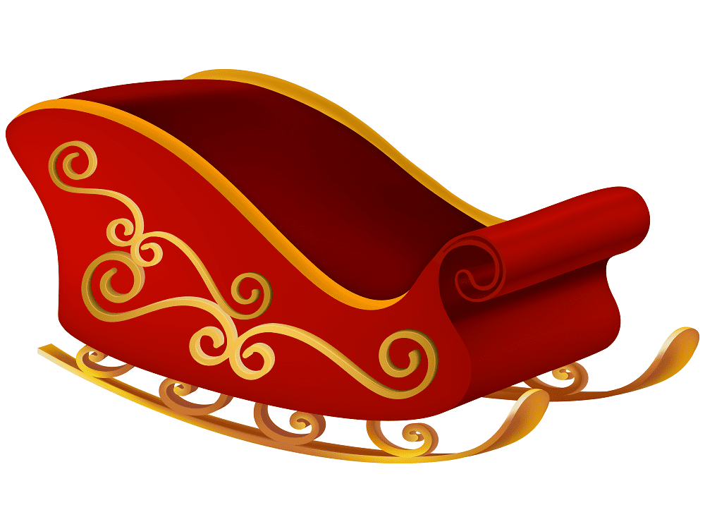 サンタのそりのイラストPNG写真 イラスト