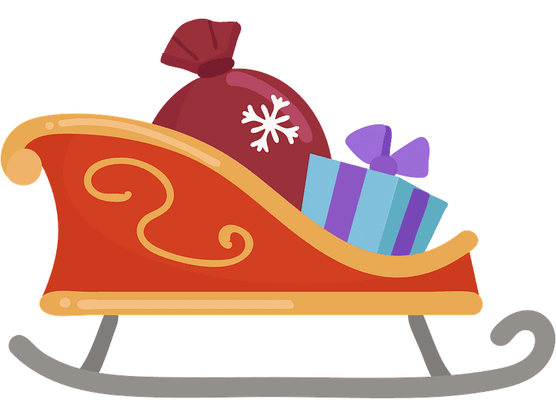 サンタのそりのイラスト 透明無料 2 イラスト