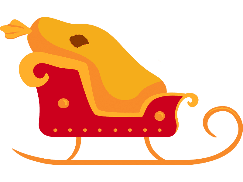 サンタのそりのイラスト 透明写真 イラスト