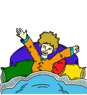 目覚めのイラスト無料写真 イラスト