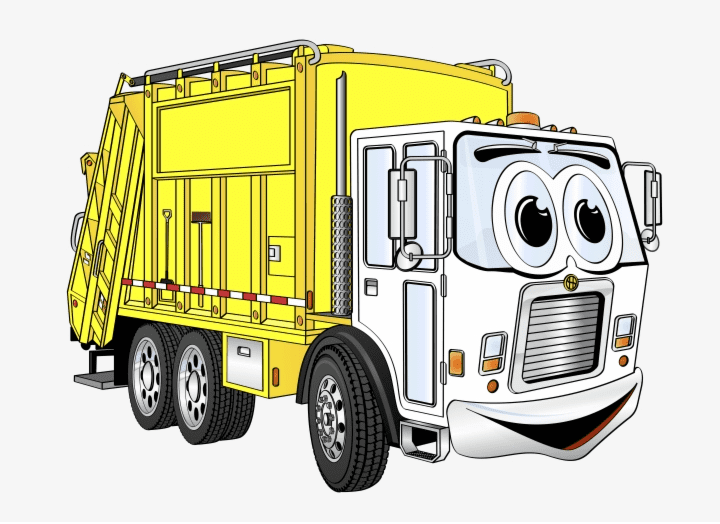 漫画ゴミ収集車のイラストPng イラスト