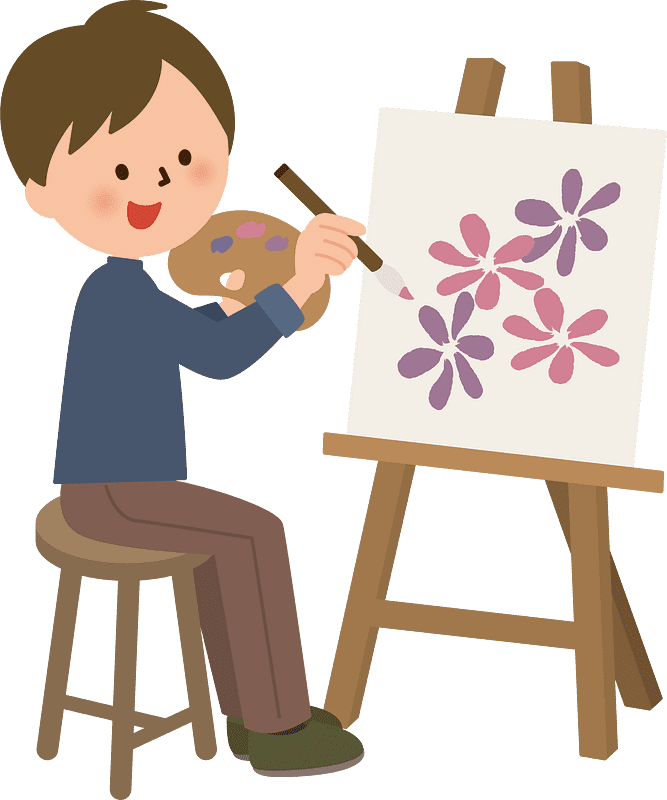 画家のイラスト 透明 png イラスト