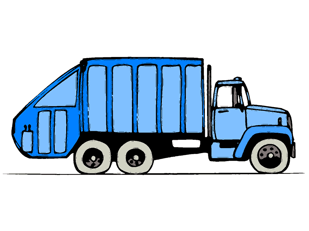 ゴミ収集車のイラスト画像 4