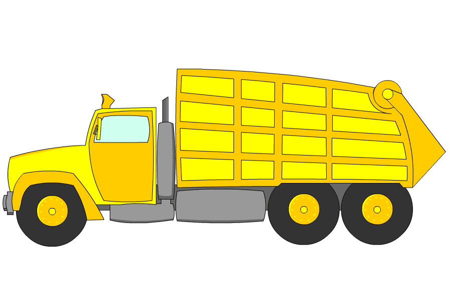 ゴミ収集車のイラストPng