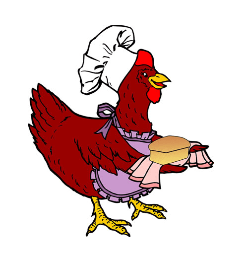 赤い雌鶏のイラスト イラスト