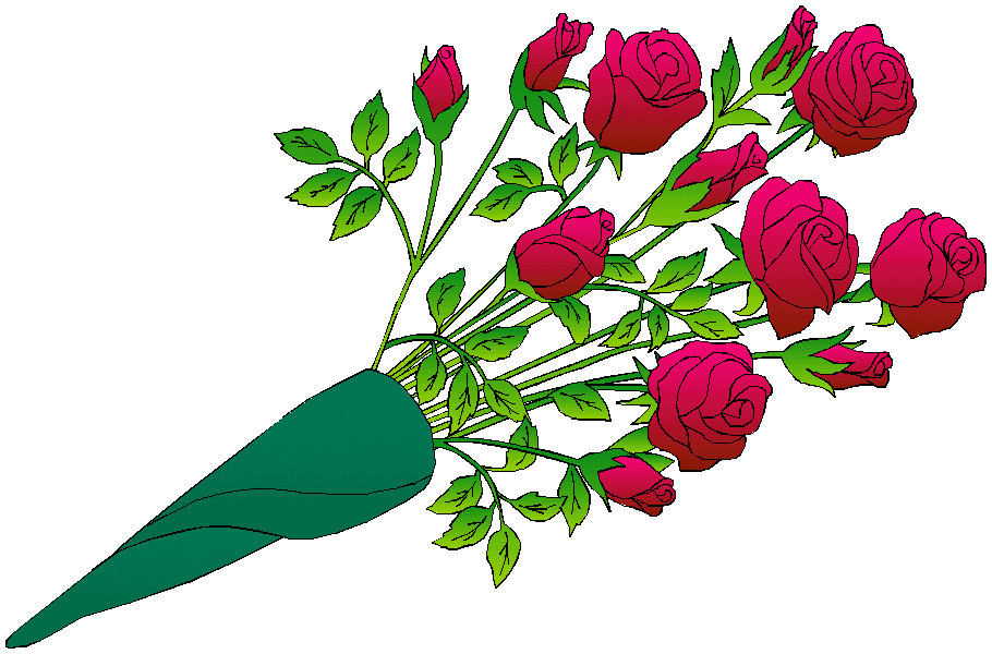 バラの花の花束のイラスト イラスト