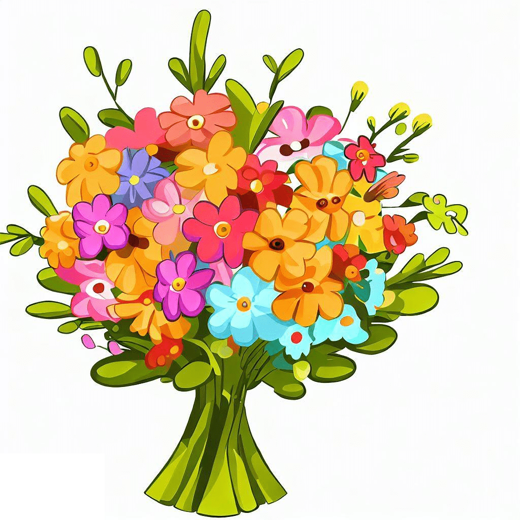 花の花束のイラスト