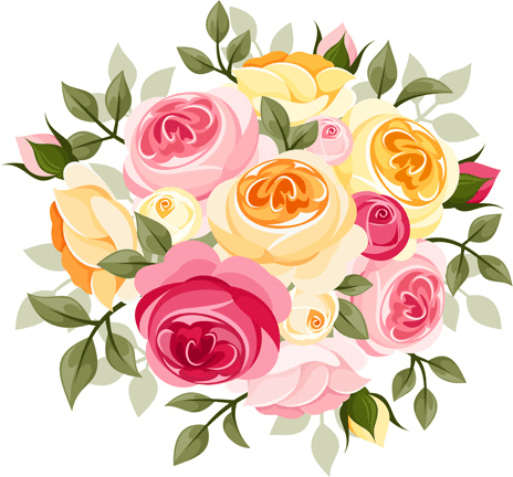 美しい花の花束のイラスト イラスト