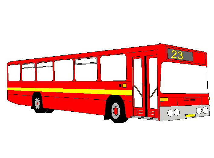 赤いバスのイラスト イラスト