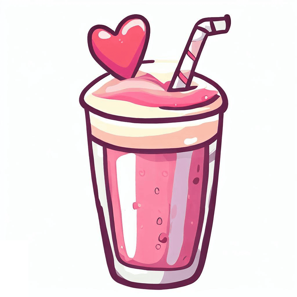 バレンタインスムージーのイラスト イラスト