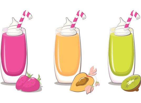 フルーツスムージーのイラスト イラスト