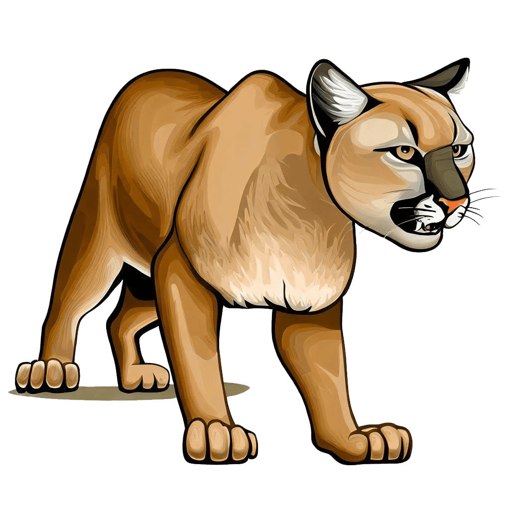 クーガーのイラスト 透明PNG イラスト