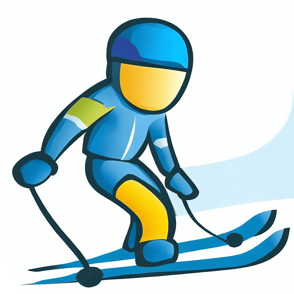 スキーの無料イラスト