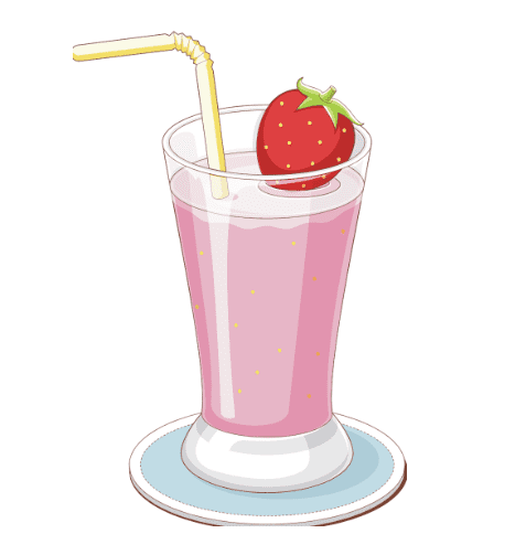 ストロベリースムージーのイラスト イラスト