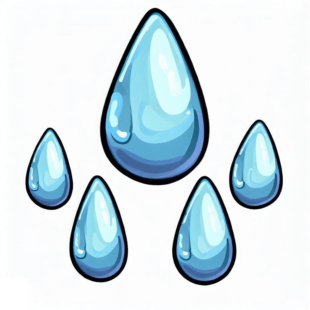 雨滴のイラスト 無料画像