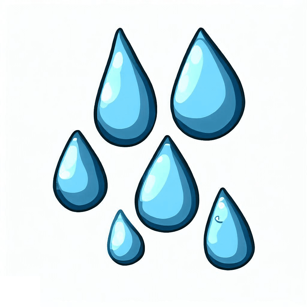 雨滴のイラスト PNG イメージ 3