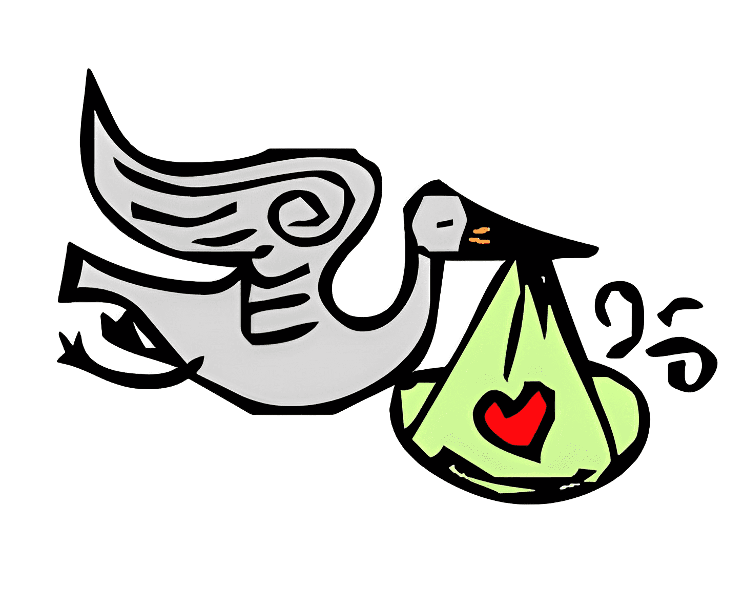 Baby Stork Illustration Download