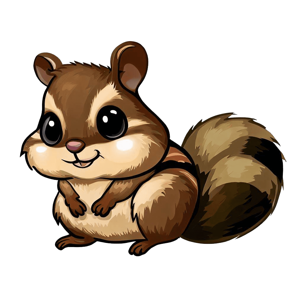 Cute Chipmunk Illustration Transparent