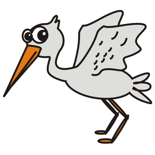 Cute Stork Illustration
