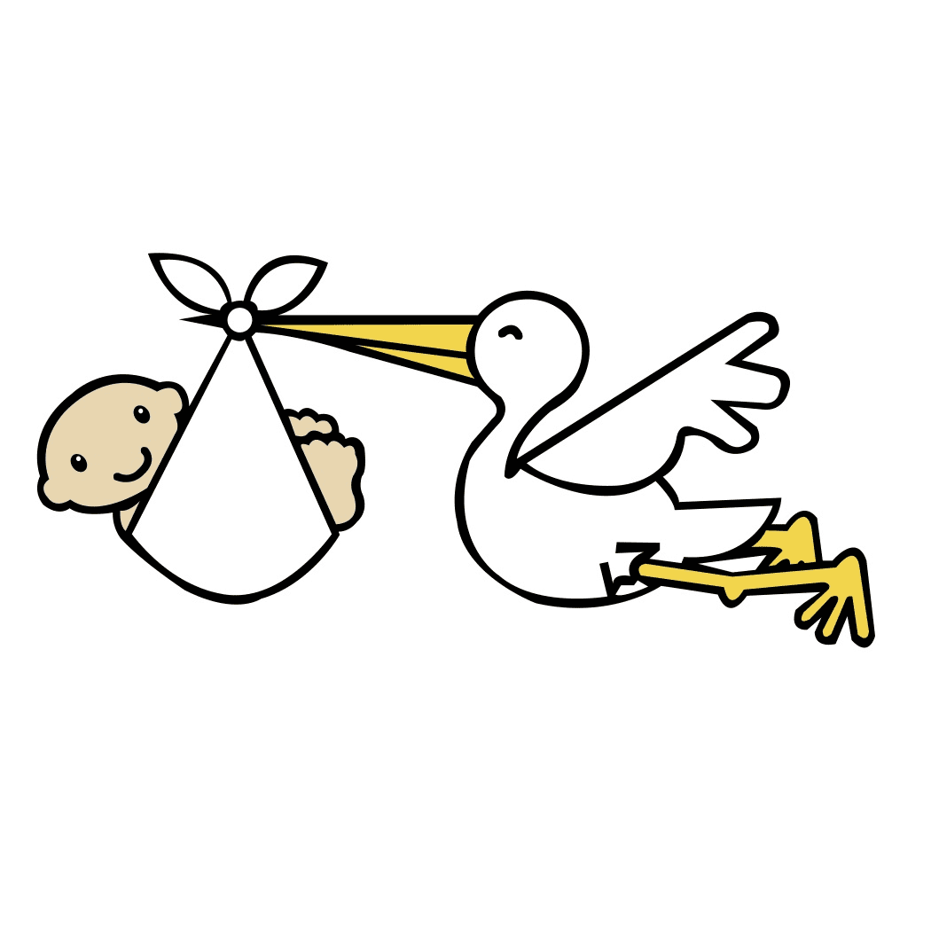 赤ちゃんとコウノトリ イラスト 無料 2 イラスト