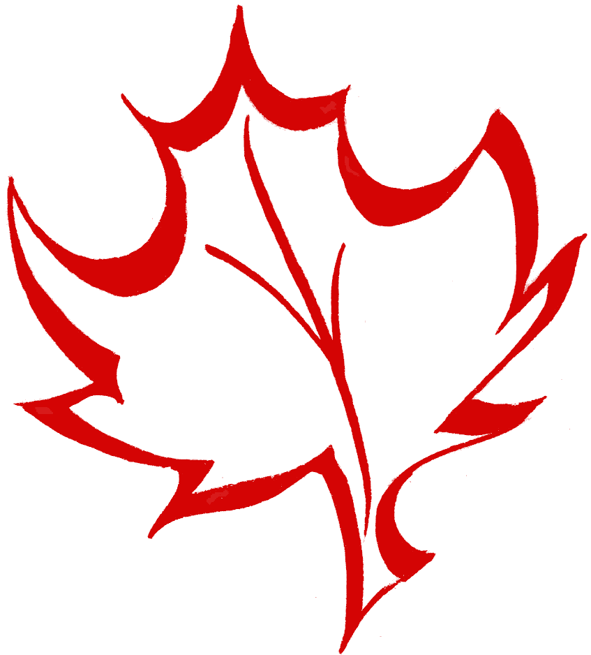 カナダのカエデの葉のイラスト イラスト