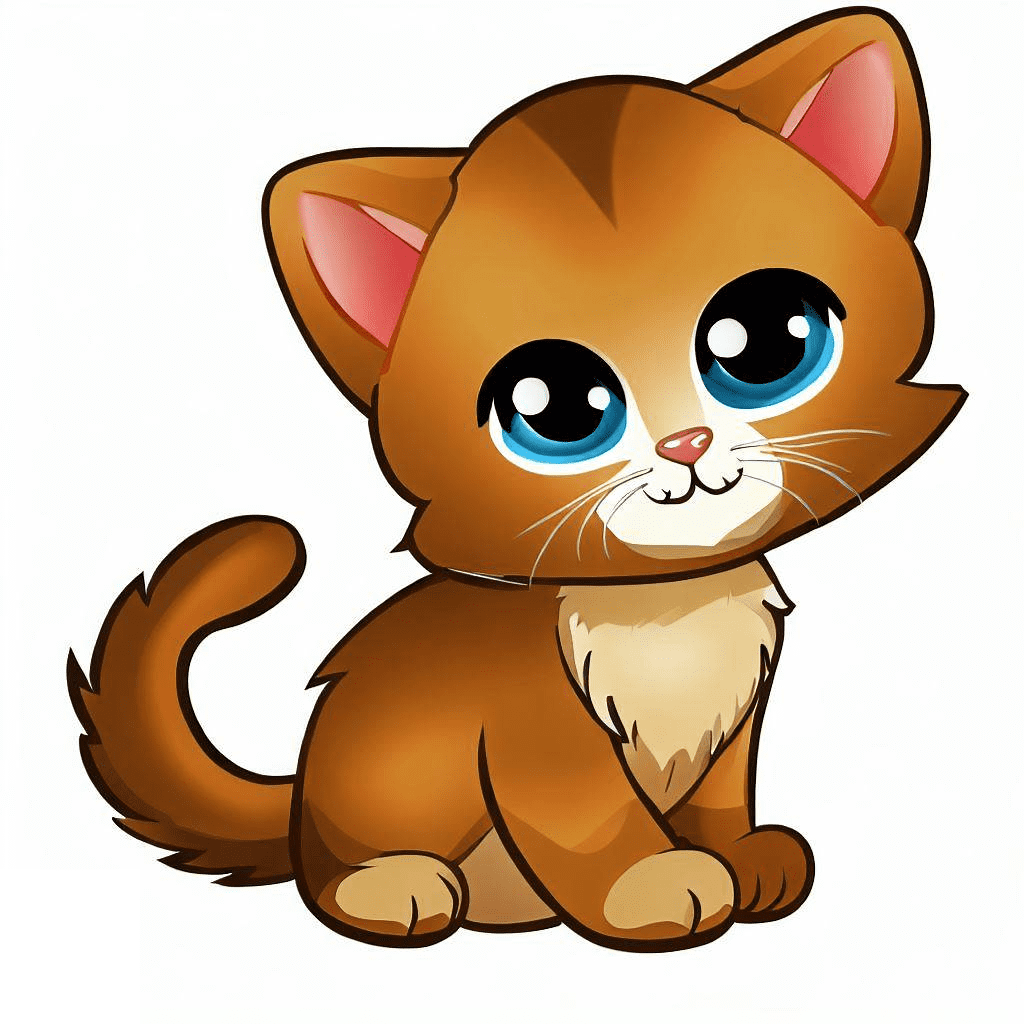 かわいい子猫のPNG イラスト