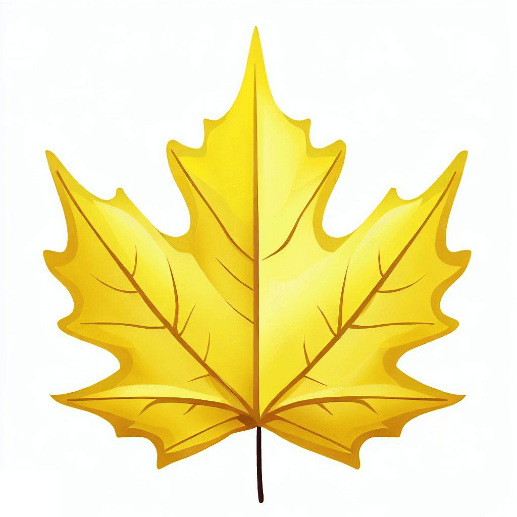 黄色のカエデの葉のイラスト PNG イラスト