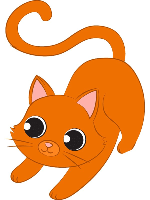 子猫のイラスト 透明 シンプル